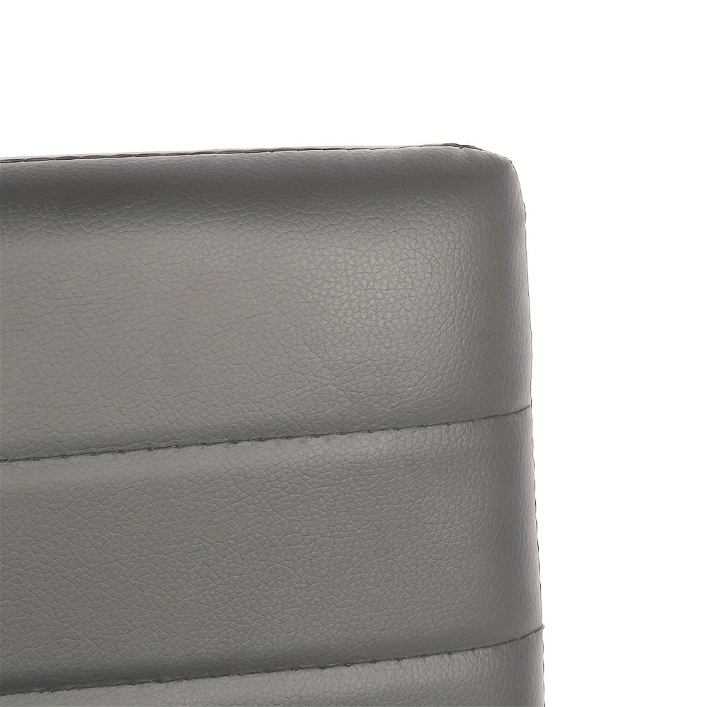 Eetkamerstoelen – Stoelen – Kuipstoelen – Keukenstoelen – Set van 6 – Kunstleer Bekleding – Metalen Onderstel – Grijs Wit