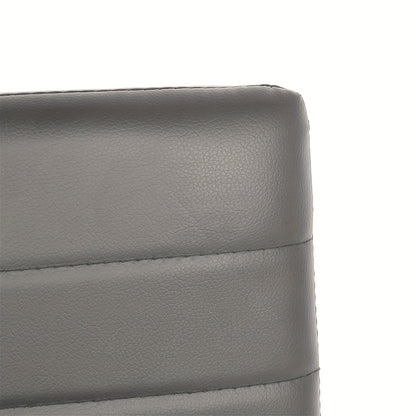 Eetkamerstoelen – Stoelen – Kuipstoelen – Keukenstoelen – Set van 6 – Kunstleer Bekleding – Metalen Onderstel – Grijs Wit