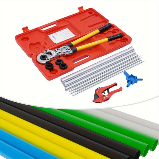 Buig- En Pers Tang – Krimptang – Pijpenpers – Slangknijper – PEX Tang – Handgereedschap – 16-32mm Kalibratie – Draagkoffer En Versterkte Hendel – Rood