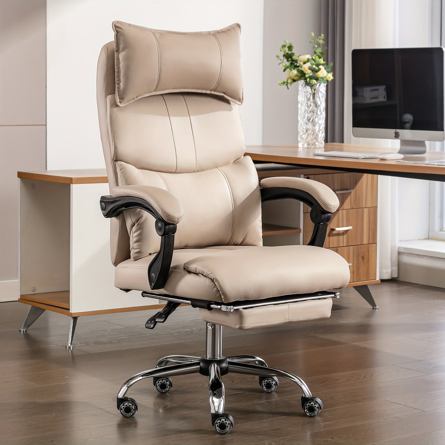 Gamingstoel – Gamestoel – Bureaustoel – Game Stoel – Vanity Chair – Verstelbare Zithoogte – PU Leder Met Metalen Frame