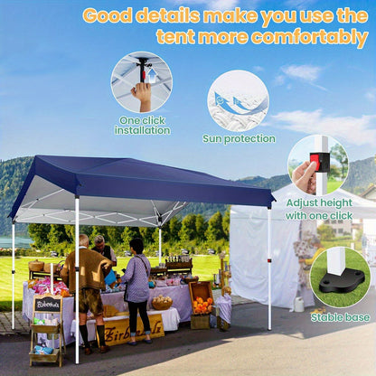 Partytent – Paviljoen – Overkapping – Feesttent – Tuintent – Pop-up – 3,05x3,05 m – UPF 50+ Zonbescherming – Eenvoudig Op te Zetten