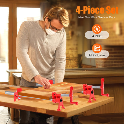 Houtklem – Lijmklem – Hoekklem – Schroefklem – Houtlijmklem – Gietijzer – 4 Stuks – 19 cm Lengte