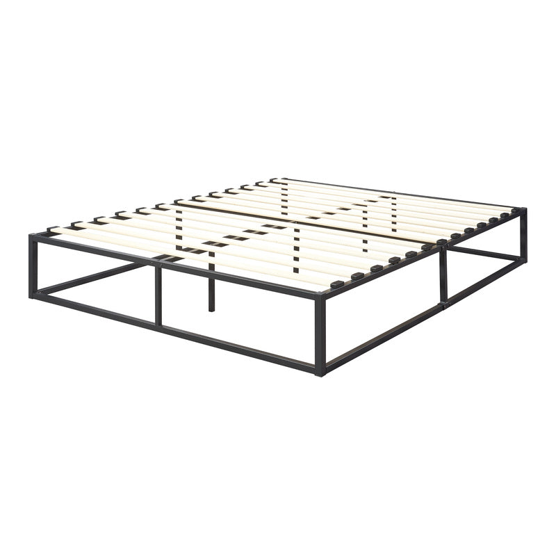 Bedframe – Metalen Bed – Bedframe Met Lattenbodem – Stabiel Bed – Tweepersoonsbed – Zwart – Stevig Gecoat Staal – Onderhoudsvriendelijk