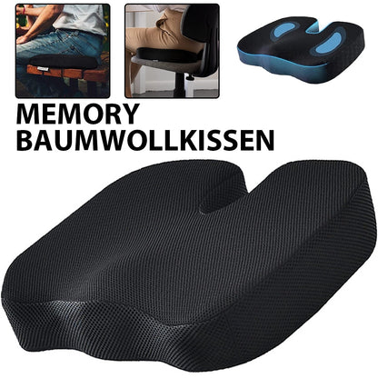 Ergonomisch Stoelkussen met U-vormige Rugondersteuning – Ademend Mesh en Gel Pad – Drukverlichting voor Onderrug, Heupen en Billen – Verstelbaar Koord, Past op de Meeste Stoelen (45x35x7 cm)