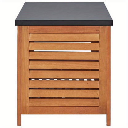 BBQ Station – Buitenkeuken Meubel – Grilltafel – Kookstation – Outdoor Serveren – Massief Eucalyptus Hout – Weerbestendig Ontwerp – 150x50x55 cm – Ruime Opbergruimte