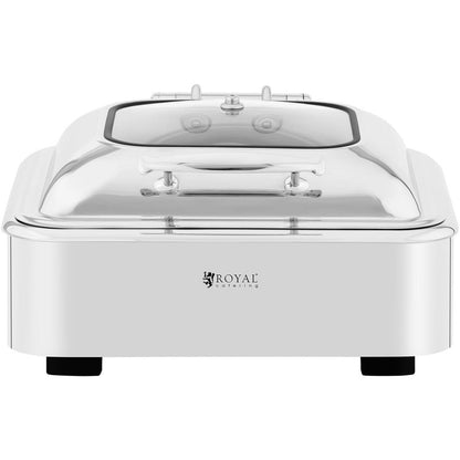 Voedselwarmer – Buffetwarmer – Warmhoudplaat – Warmhoudcontainer – Tafelmodel – Zonder Elektriciteit – RVS Met Temperglas – 5,3 Liter GN 2/3