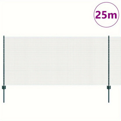 Tuinomheining – Tuinafscheiding – Tuinafsluiting – Borderafscheiding – Groen – Gegalvaniseerd Staal – 2 Sets van 1 Meter – 25 cm Hoogte