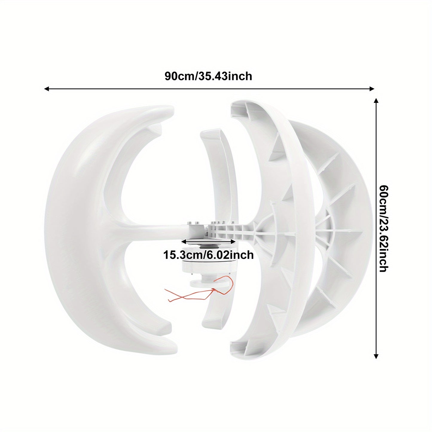 Verticale Windmolen – Verticale Windturbine – Windgenerator – Energieturbine – 5-Bladige Rotor – Start Bij 2 M/S