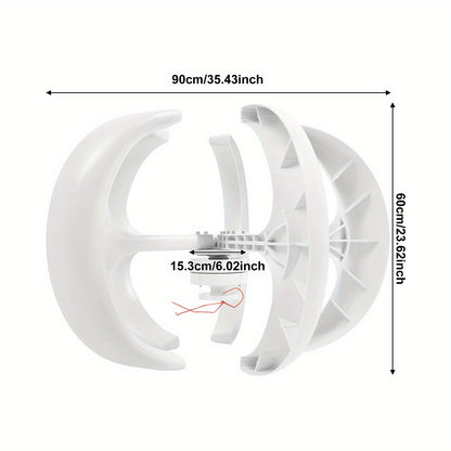 Verticale Windmolen – Verticale Windturbine – Windgenerator – Energieturbine – 5-Bladige Rotor – Start Bij 2 M/S
