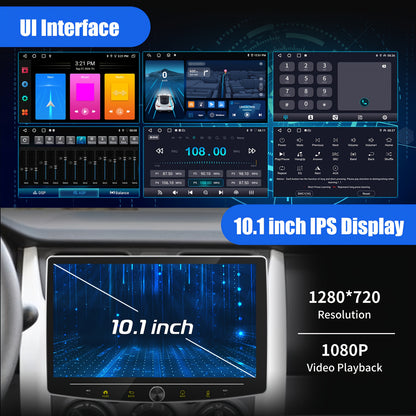 Autoradio – Multimedia Speler – Navigatiesysteem – Car Stereo – Single DIN – 10,1 Inch Draaibaar HD IPS Scherm – Android 14.0 Met 4GB RAM & 64GB Opslag – Draadloos CarPlay & Android Auto