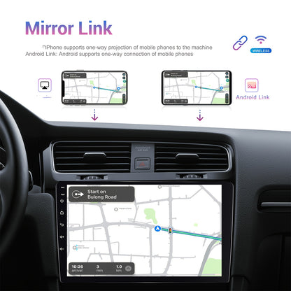 Android Double Din Autoradio – Multimedia Speler – Navigatiesysteem – Carplay Radio – Auto Stereo Met AHD Achteruitrijcamera en Microfoon – 9 Inch Touchscreen – 4GB RAM 64GB Opslag