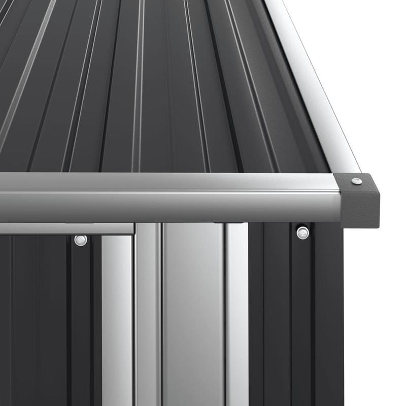 Tuinhuisje – Tuinschuur – Tuinberging – Gereedschapsschuur – Tuinkast – Gegalvaniseerd Staal – Weerbestendig Met Ventilatie & Dubbele Deuren – Antraciet – 118,5x97x209,5 cm