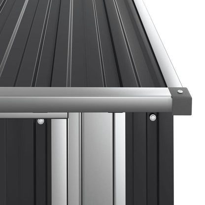 Tuinhuisje – Tuinschuur – Tuinberging – Gereedschapsschuur – Tuinkast – Gegalvaniseerd Staal – Weerbestendig Met Ventilatie & Dubbele Deuren – Antraciet – 118,5x97x209,5 cm