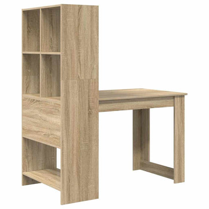 Bureau – Schrijftafel – Werktafel – Studiebureau – Thuiswerkplek – Sonoma Eiken – Krasbestendig – Vrijstaand Ontwerp