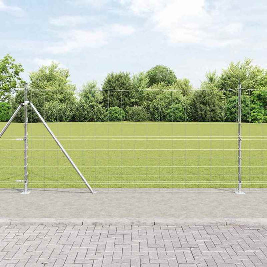 Solid Wild fence Silvery 25 x 1.2m galvanized steel, Garden Fencing, Yard Divider, Modern Fencing, Minimalist Barrier, Weatherproof Fence, Rustresistant Material, Metal Fencing, Security Fence, Property Boundary