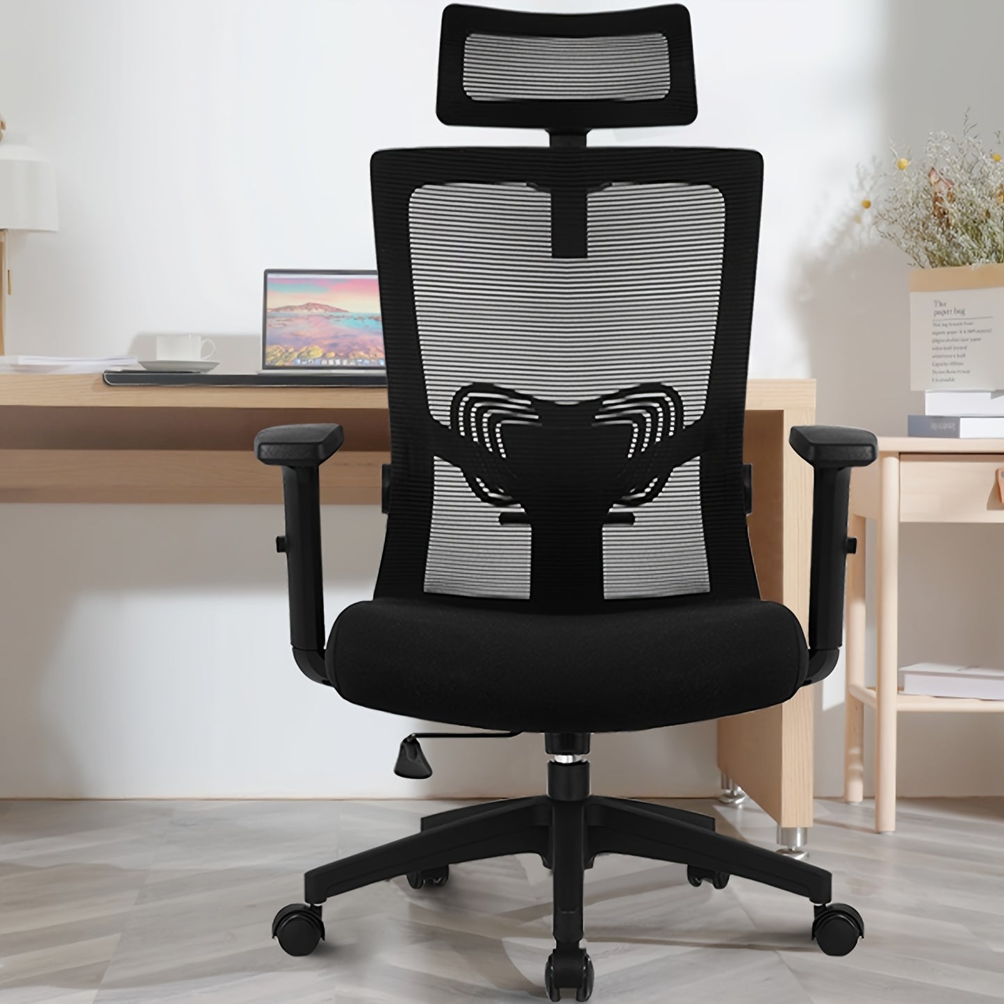 Office Chair Ergonomic Chair with Pressure Relief, Breathable Desk Chair, Executive Chair with 90-135° Rocking Function, Softly Padded, Loadable up to 150kg for Home Office