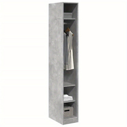 Wardrobe 30X50X200 Cm Treated Wood Concrete Gray