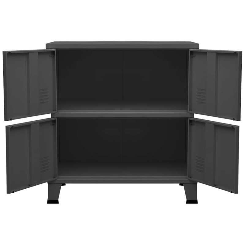 Industriële Opbergbox – Opbergcontainer – Opbergkast – Organizer – Opslagbox – Antraciet – Grote Inhoud 75x40x80 cm – Stevige Duurzame Constructie