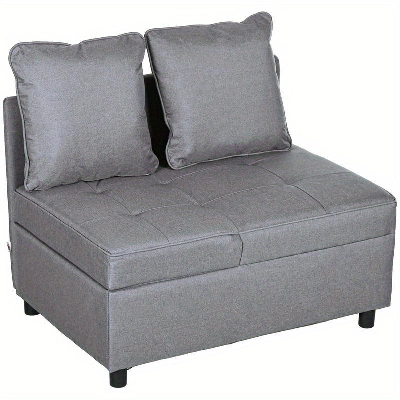 Multifunctionele Slaapstoel – Slaapbank – Slaapfauteuil – Zetelbed – Opklapbare Fauteuil – Ruimtebesparend Ontwerp – Comfortabele Foam Bekleding – Donkergrijs