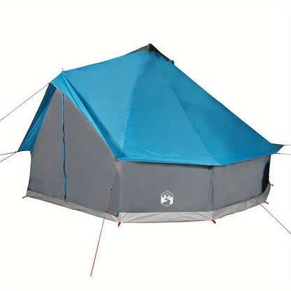 Tipitent – Familietent – Campingtent – Buitenfeest Tent – Pyramide Tent – Extra Ruim Voor 10 Personen – Waterafstotend Polyester Blauw