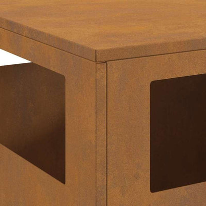 Buitenhaard – Tuinhaard – Vuurschaal – Terrashaard – Vuurkorf – Handgemaakt Design – Duurzaam Staal – Bruin – 50x50x100 cm