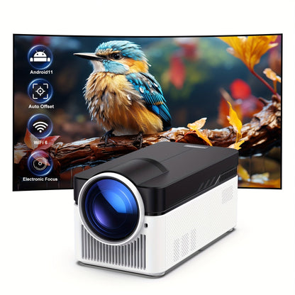 Projector – Mini Projector – Thuisbioscoop Projector – Draagbare Beamer – Android Projector – Ultra Korte Werpafstand – 900 ANSI Lumen & Automatische Keystone Correctie