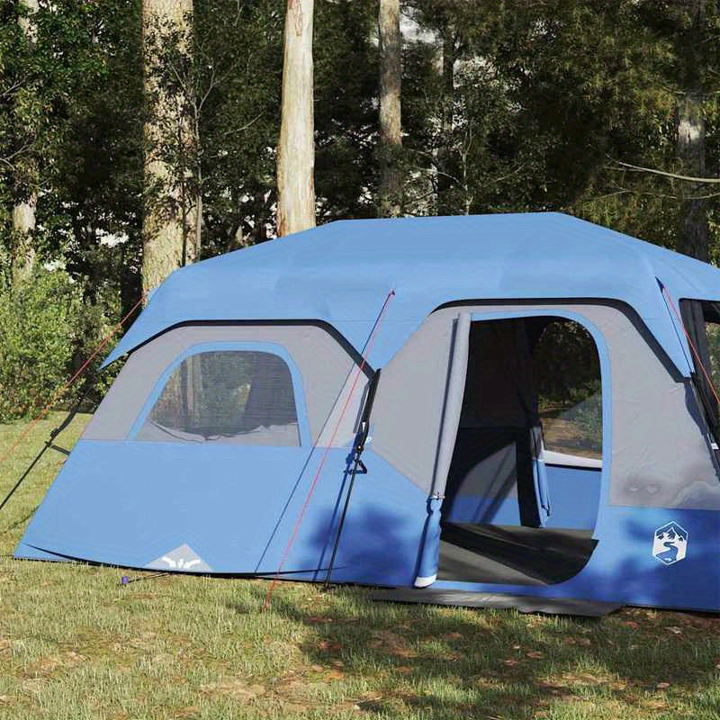 Campingtent – Kampeertent – Familietent – Glamping Tent – Outdoor Tent – Ruim voor 9 Personen – Waterafstotend Polyester – Glasvezel Frame