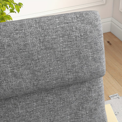 Draaifauteuil – Relaxfauteuil – Lounge Stoel – Leunstoel – Eetkamerstoel – Donkergrijs Linnenlook – Comfortabel Met Kussen – Stevig Met Metalen Frame