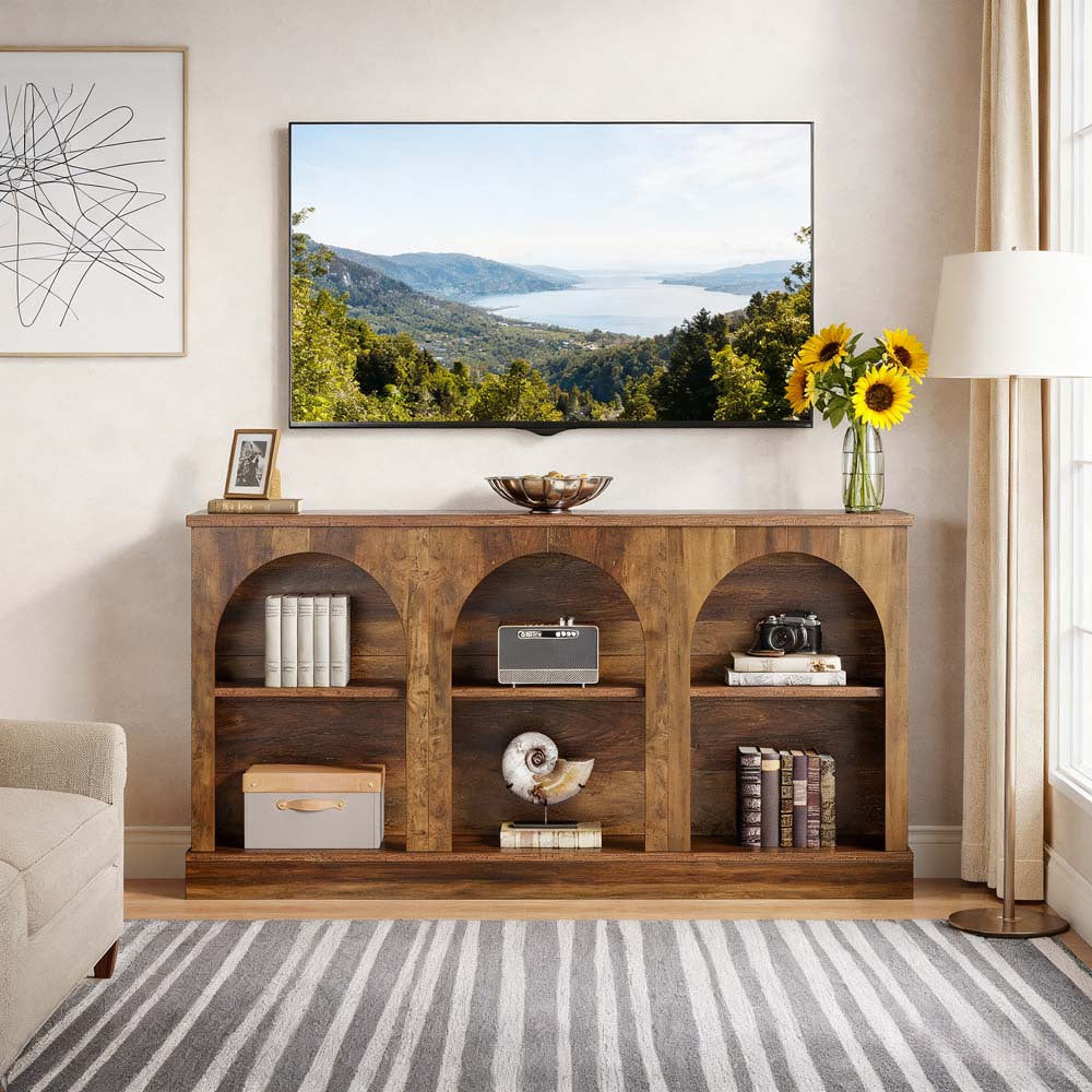 Sidetable – Consoletafel – Wandtafel – Haltafel – Dressoir – 160 cm breed – Houtvezelplaat & massief houten frame