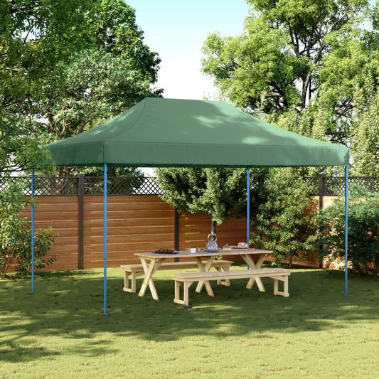 Partytent inklapbaar pop-up 440x292x315cm groen