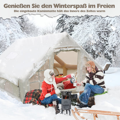 Opblaastent – Opblaasbare Tent – Kampeertent – Familietent – Tunneltent – Ruim Voor 10 Personen – Snelle 5-Minuten Opzet – Duurzaam 420D Oxford Doek & PVC Frame