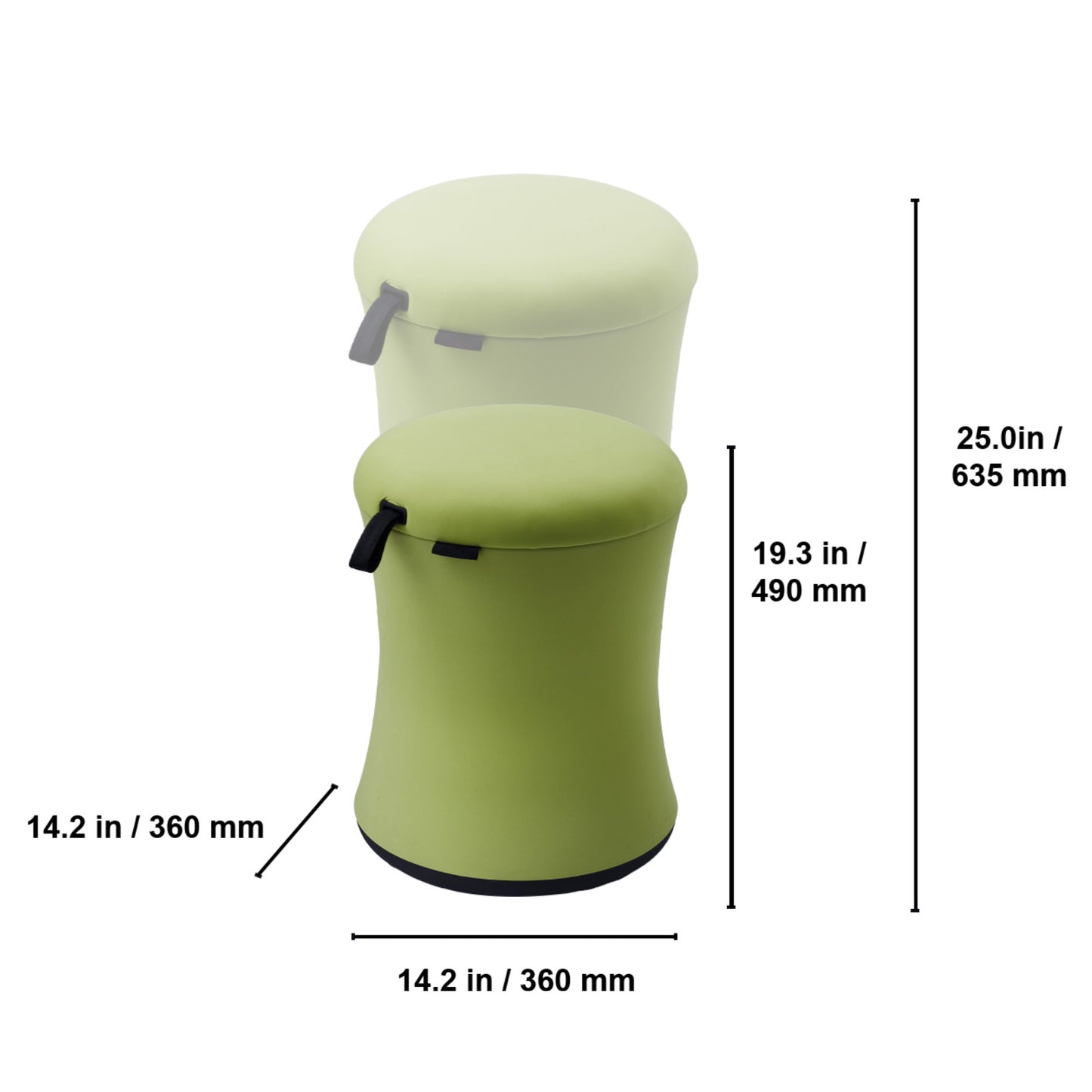 Wobbelstoel – Actieve Werkstoel – Balansstoel – Wobbelstoel Verstelbaar – Zithulpmiddel – 360° Draaibaar – Verstelbare Hoogte 49-64 cm