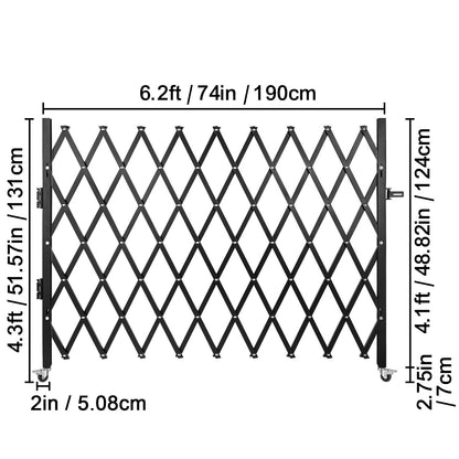 Veiligheidshekje – Veiligheidshek – Traphekje – Kinderhekje – Klemhekje – Staal Poedercoating – Flexibele Uitschuifbare Vouwpoort 131x190 cm