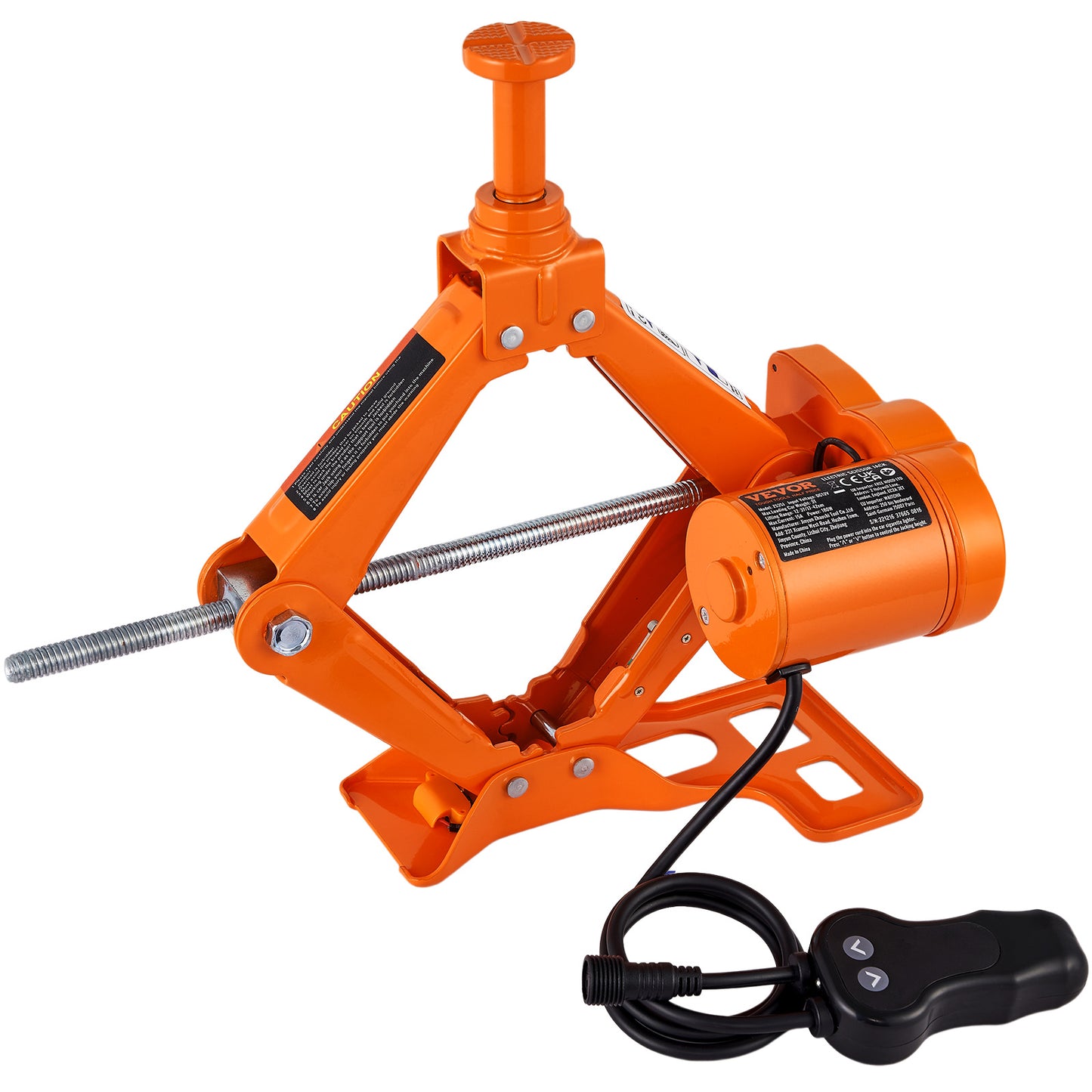 Elektrische Krik – Autokrik – Garagekrik – Schaarkrik – Auto Jack – 3 Ton Maximal Hefvermogen – Ingebouwde LED-verlichting