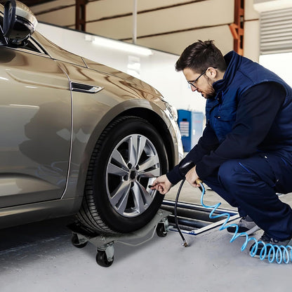Krik – Hefplateau – Autokrik – Garagekrik – Potkrik – Set Van 4 – Stalen Constructie – 500 Kg Draagvermogen Per Plateau