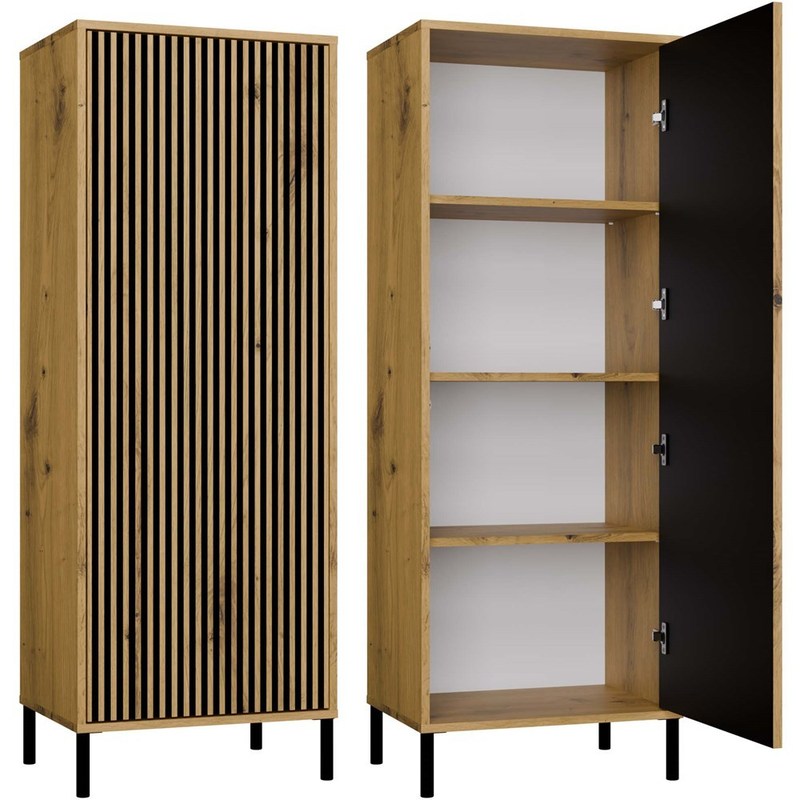Keukenkastdeurtje – Kastdeurtje – Keukendeur – Meubeldeur – Kastdeur – Lamellen Front Met Golfpatroon – TIP-ON Systeem – Laminated Hout