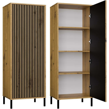 Keukenkastdeurtje – Kastdeurtje – Keukendeur – Meubeldeur – Kastdeur – Lamellen Front Met Golfpatroon – TIP-ON Systeem – Laminated Hout
