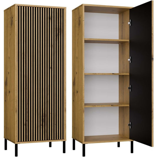 Keukenkastdeurtje – Kastdeurtje – Keukendeur – Meubeldeur – Kastdeur – Lamellen Front Met Golfpatroon – TIP-ON Systeem – Laminated Hout