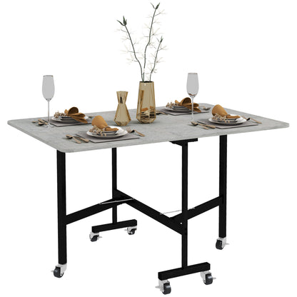 Klaptafel – Inklapbare Tafel – Vouwtafel – Campingtafel – Eettafel – Verstelbaar 52,5-120 cm – Stevig Stalen Frame