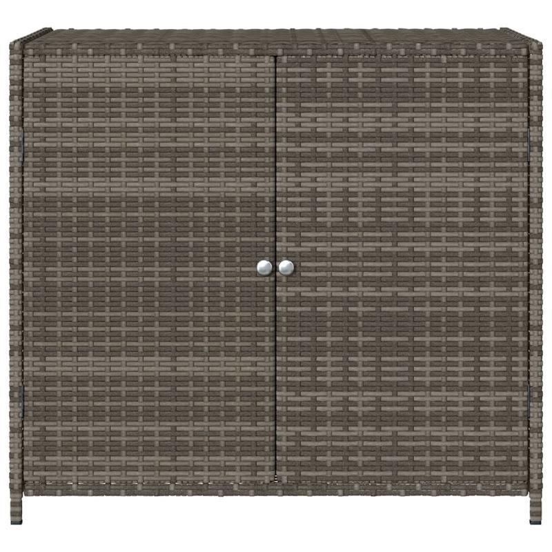 Opbergkast Buiten – Tuinkast – Tuinbox – Tuinkastje – Buitenberging – Grote Ruimte 83x45x76 cm – Duurzaam PE-Rattan Met Stalen Frame
