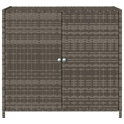 Opbergkast Buiten – Tuinkast – Tuinbox – Tuinkastje – Buitenberging – Grote Ruimte 83x45x76 cm – Duurzaam PE-Rattan Met Stalen Frame