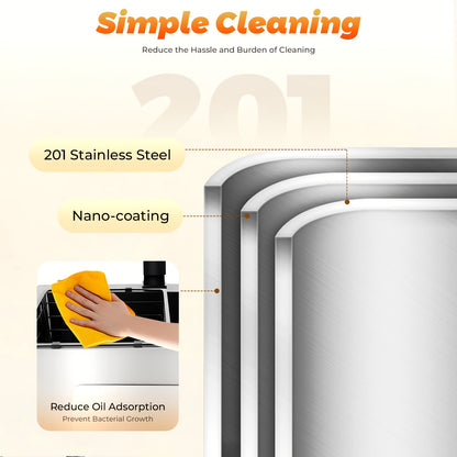 Enkele Spoelbak – Keukenspoelbak – Wastafel – Inbouwspoelbak – Zwarte Spoelbak – Roestvrij Staal 201 – Nano-Coating & X-vormige Waterafvoer – Ingebouwde Zeepdispenser 150ml