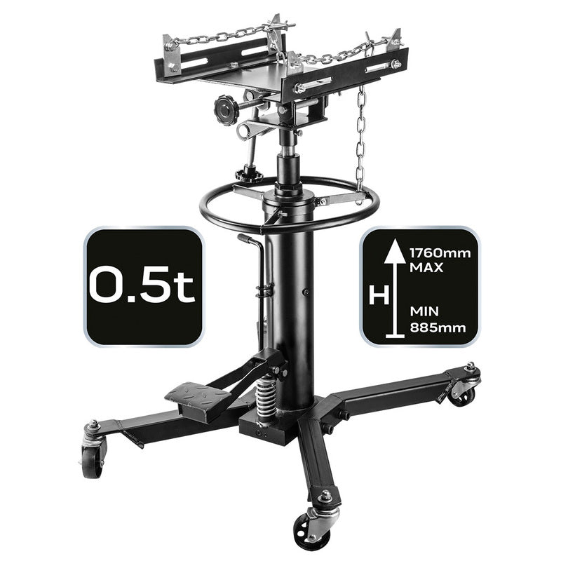 Hydraulische Versnellingsbak Hefbrug – Transmissie Lift – Motor Lift – Bakwagen Hefbrug – Montagebok – Verstelbare Montagekop – 500 kg Draagvermogen – 176 cm Hefhoogte