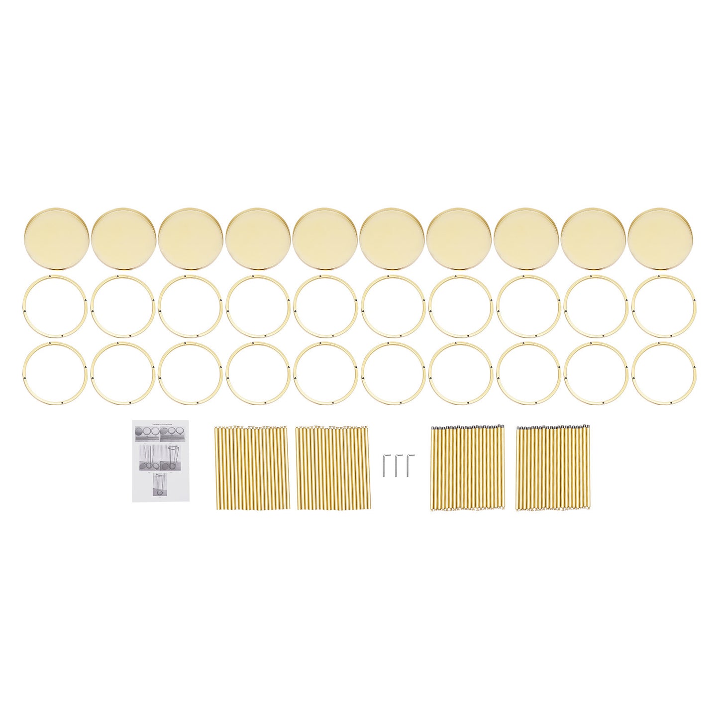 Tafeldecoratie – Bloemenstandaard – Bloemhouder – Tafelpresentatie – Bruiloft Decoratie – Gouden Metalen Standaards – 80 cm Hoog – Robuust Ijzer