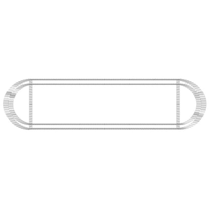 Plantenbak – Bloembak – Verhoogde Bak – Tuinbak – Kweekbak – 400x100x50 cm – Gegalvaniseerd IJzer, Stevige Stenen Maasstructuur