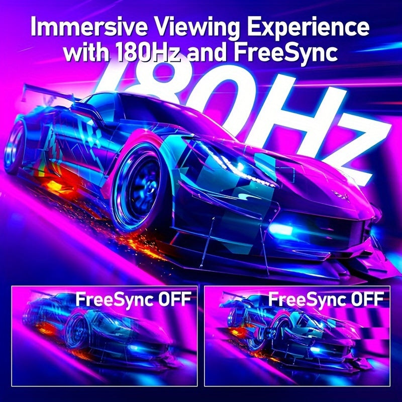 27 Inch Curved Monitor – Gaming Monitor – PC Monitor – Computerscherm – Beeldscherm – Full HD 1920x1080 – 180Hz Verversingssnelheid – Eye Care Technologie – FreeSync – VESA-compatibel