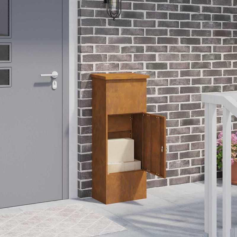 Pakketbox – Pakketbrievenbus – Veiligheidspostbox – Pakketopbergbox – Buitenpakketbox – Metaal – Weerbestendig en Ruim 44,5x29x110,5 cm
