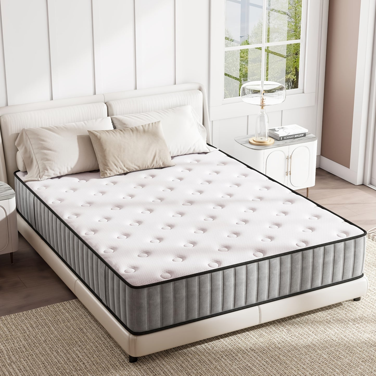 Hybride Matras – Koudschuim Matras – Pocketvering Matras – Traagschuim Matras – Medium Stevig – 140x200 cm – Ademend – Schokabsorberend