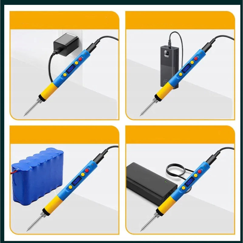 Soldeerbout – Soldering Iron – Soldeerpen – Elektrisch Soldeergereedschap – Elektronica Soldeerbout – 65W Vermogen – Instelbare LCD Temperatuur tot 500°C