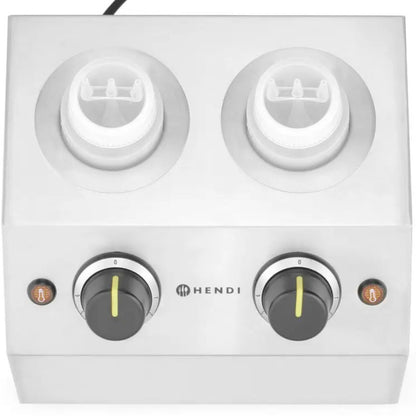 Sauzenwarmer – Sausverwarmer – Thermo Sauzenhouder – Elektrische Sausflesverwarmer – Dubbele Sausverwarmer – 2 Verwarmingszones – RVS Behuizing – Instelbare Temperatuur 30-65°C